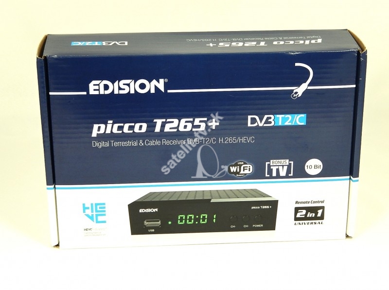 DVB-T2 prijímač Edision PICCO T265+ Combo DVB-T2/C - DVB-T prijímače -  SATELIT-TV satelitné prijímače